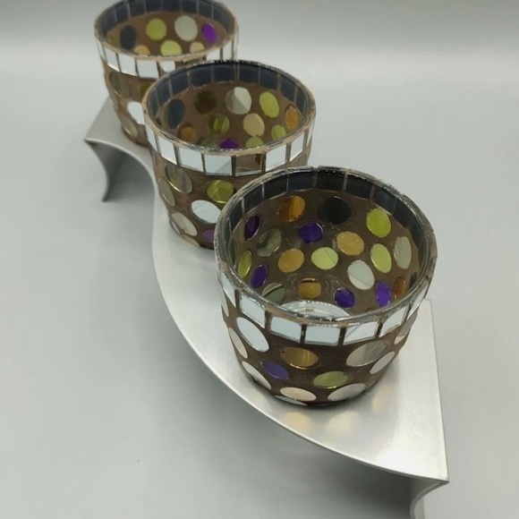 PARTYLITE Miranova Tealight Trio Centrepiece P90794 Boxed - Picture 4 of 7